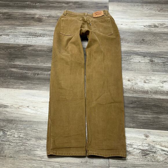 Vintage 90’s Levis 512 Tan 30x32 Juniors 11 Slim Fit Straight Leg Jeans USA EUC - Picture 3 of 13